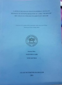 Image of LAPORAN KEGIATAN PRAKTEK KERJA LAPANGAN DI SEKOLAH MENENGAH KEJUJURAN (SMK) ''BUDINIAH'' KECAMATAN CITEUREUP KABUPATEN BOGOR