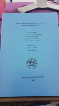 Image of PERANACANGAN SISTEM INFORMASI PENJUALAN ELEKTRONIK BERBASIS WEB