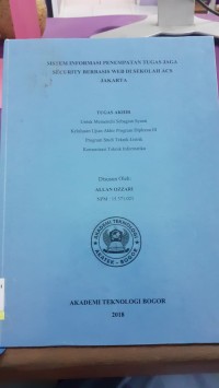 Image of SISTEM INFORMASI PENEMPATAN TUGAS JAGA SECURITY BERBASIS WEB DI SEKOLAH ACS JAKARTA