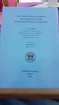 Image of CONTROL SHUTTLE RACKING SYSTEM BERKASIS MICROCONTROLER AT MEGA 2560 (STUDI KASUS DI PT MITRA RAYA SETIAKAWAN