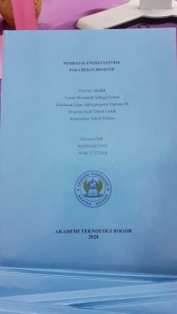 Image of PEMBATAS ENERGI LISTRIK PADA BEBAN REISISTIF