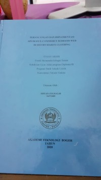 Image of PERANCANGAN DAN IMPLEMENTASI APLIKASI E-COMMERCE BERBASIS WEB DI DISTRO HARITS CLOTHING