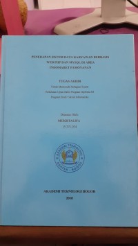 Image of PENERAPAN SISTEM DATA KARYAWAN BERBASIS WEB DAN MYSQL DI AREA INDOMARET PAMOYANAN