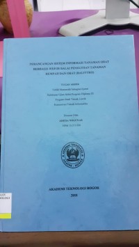 Image of PERANCANGAN SISTEM INFORMASI TANAMAN OBAT BERBASIS WEB DI BALAI PENELITIAN TANAMAN REMPAH DAN OBAT (BALITTRO)