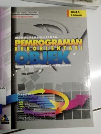 Image of Modul pembelajaran pemrograman berorientasi objek dengan Bahsa pemrograman C++,PHP, dan Java