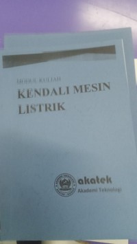 Image of Modul Kuliah Kendali Mesin LIstrik