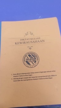 Image of Diktat Kuliah Kewirausahan