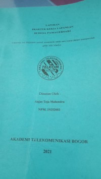 Image of LAPORAN PRAKTEK KERJA LAPANGAN DI DESA PAMEGAR SARI